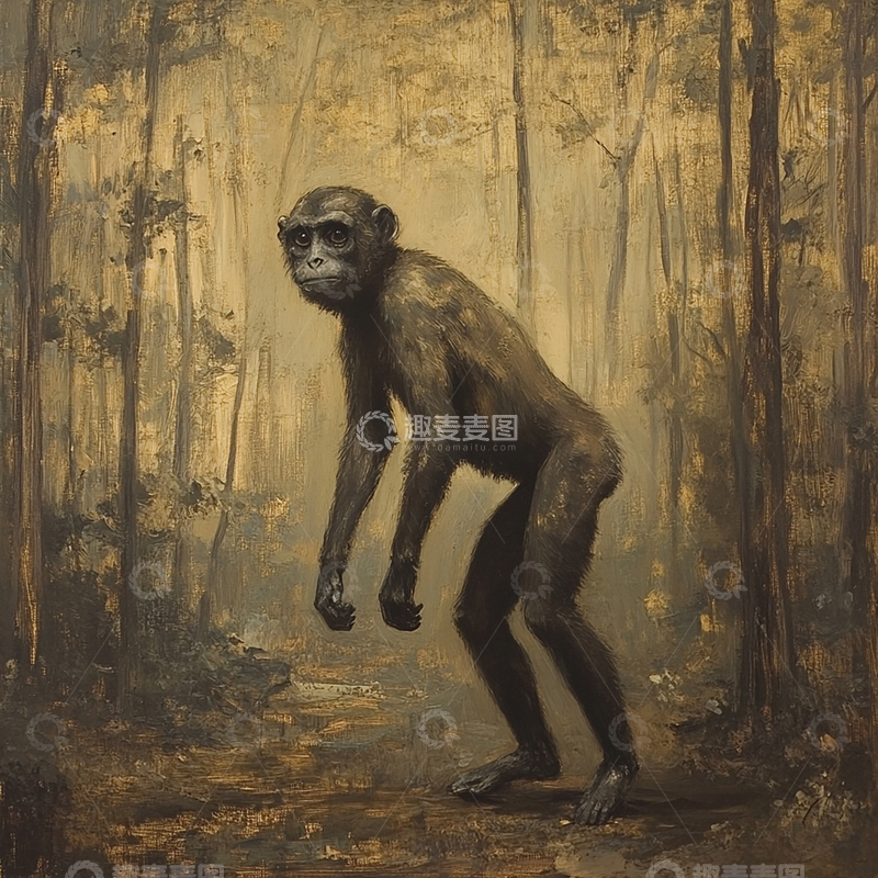 高清大图下载【趣麦麦图】森林古兽的神秘舞步