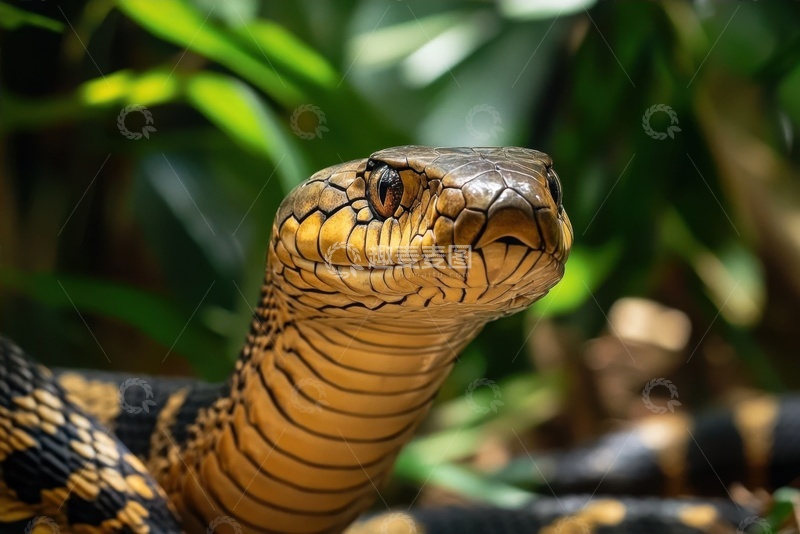 高清大图下载【趣麦麦图】树林里穿梭的一条蛇