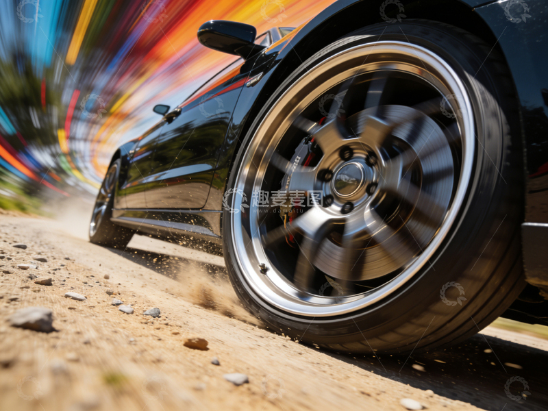 高清大图下载【趣麦麦图】汽车高速行驶动感摄影