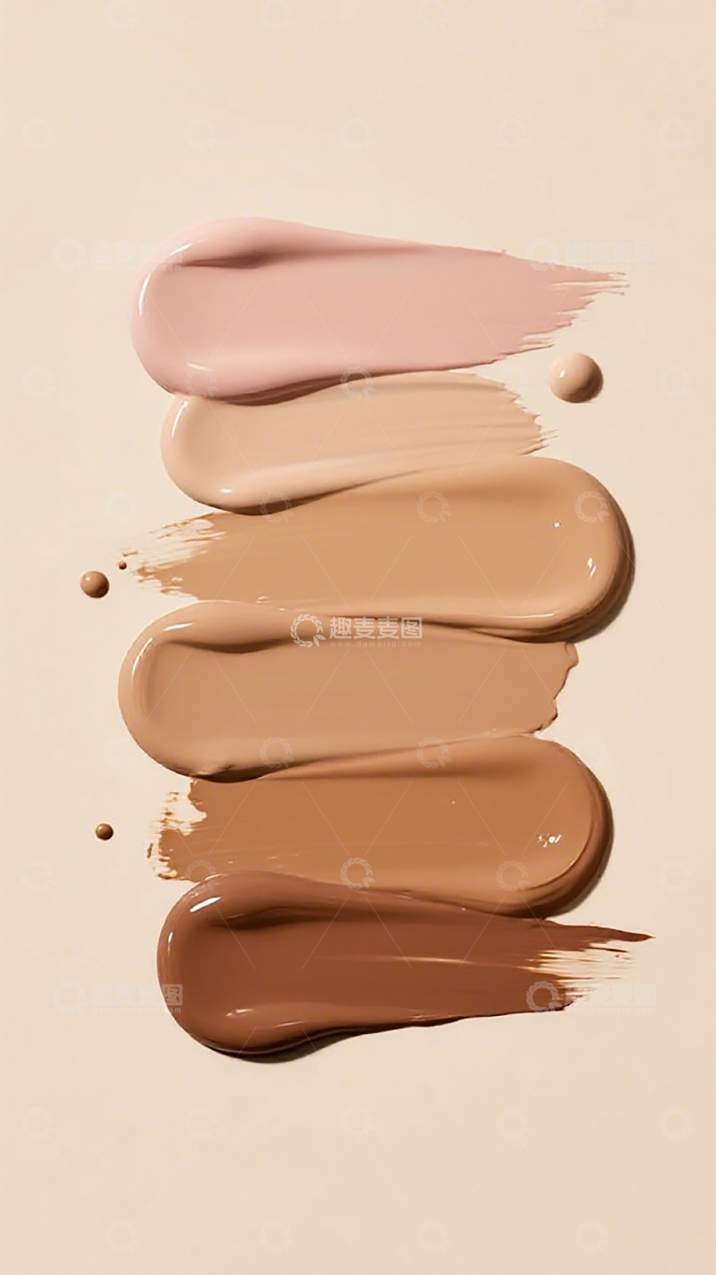 高清大图下载【趣麦麦图】粉底色号展示图