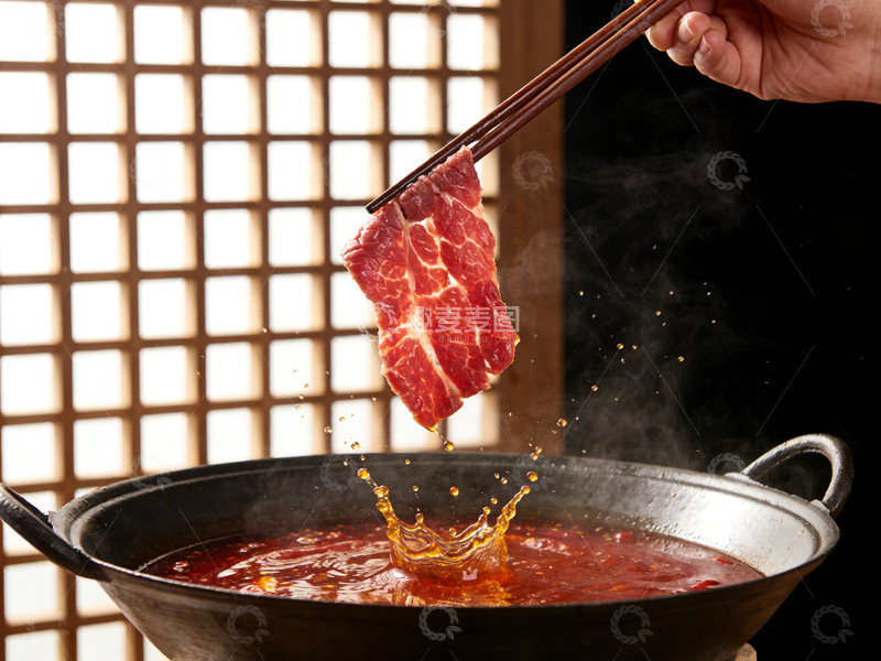 高清大图下载【趣麦麦图】火锅牛肉片美食摄影