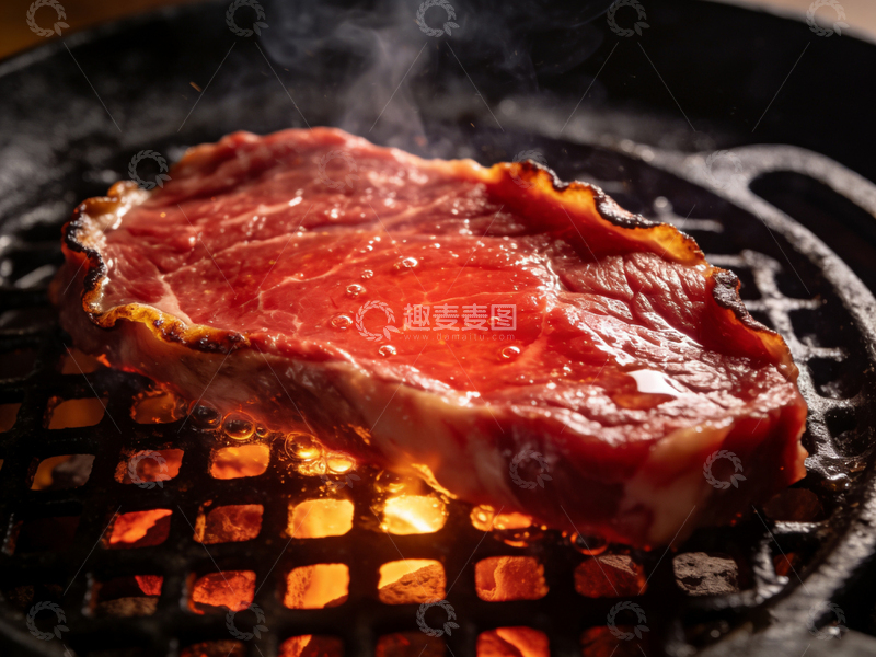 高清大图下载【趣麦麦图】炭烤牛肉美食摄影