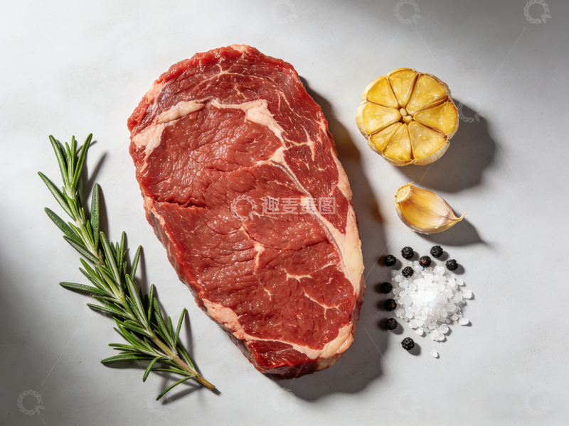 高清大图下载【趣麦麦图】美食摄影牛排搭配调料