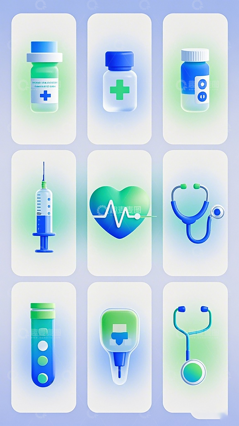 高清大图下载【趣麦麦图】医疗图标设计素材