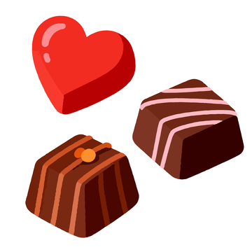 卡通风格巧克力糖果插画