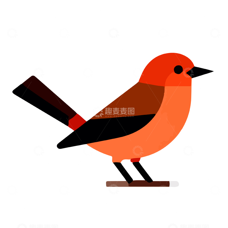 源文件下载【趣麦麦图】简约风格鸟类插画设计元素