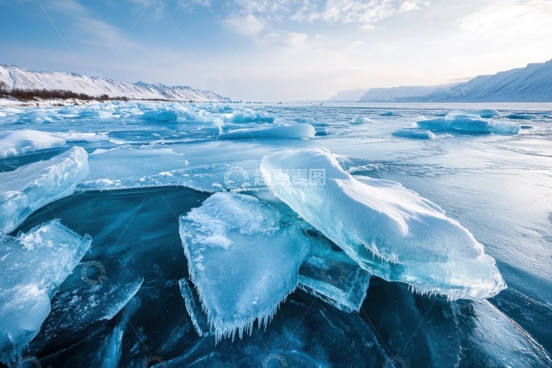 高清大图下载【趣麦麦图】冰河冰块冰川