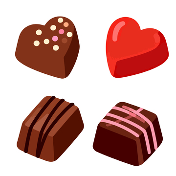 卡通风格巧克力糖果插画