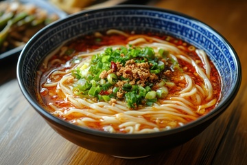 一碗美味的拉面摄影