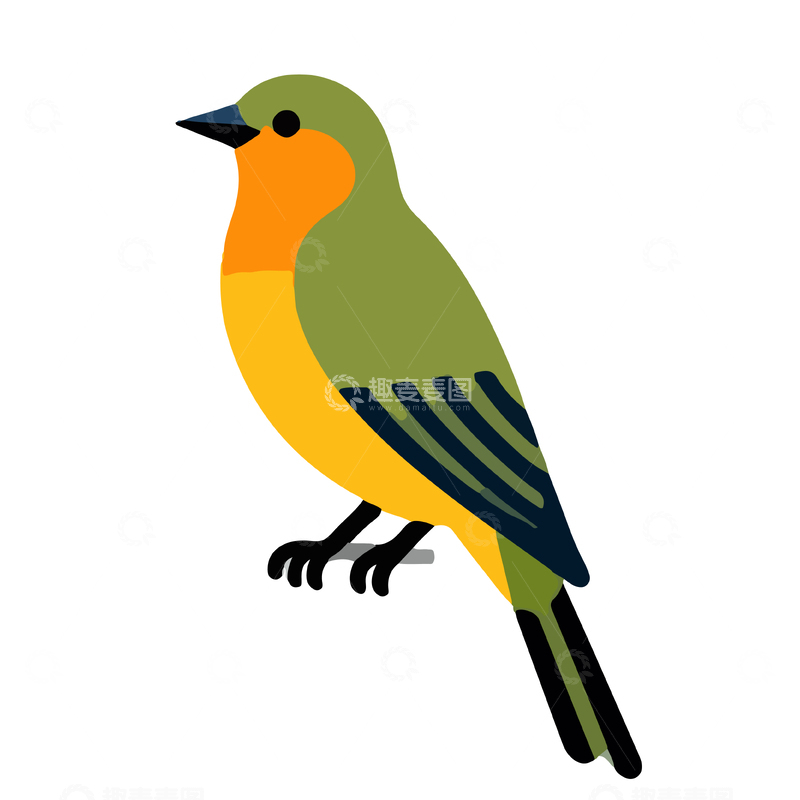 源文件下载【趣麦麦图】简约风鸟儿插画设计素材
