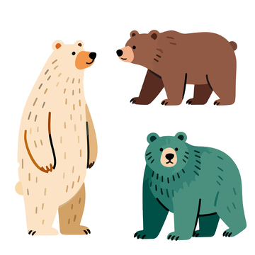 卡通熊插画合集