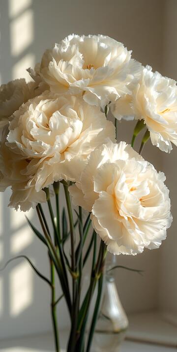 春天治愈系白色牡丹花鲜花ins风4