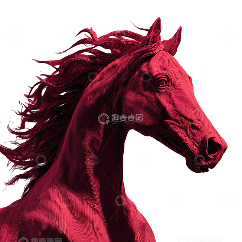 高清大图下载【趣麦麦图】-立体几何马的艺术表现