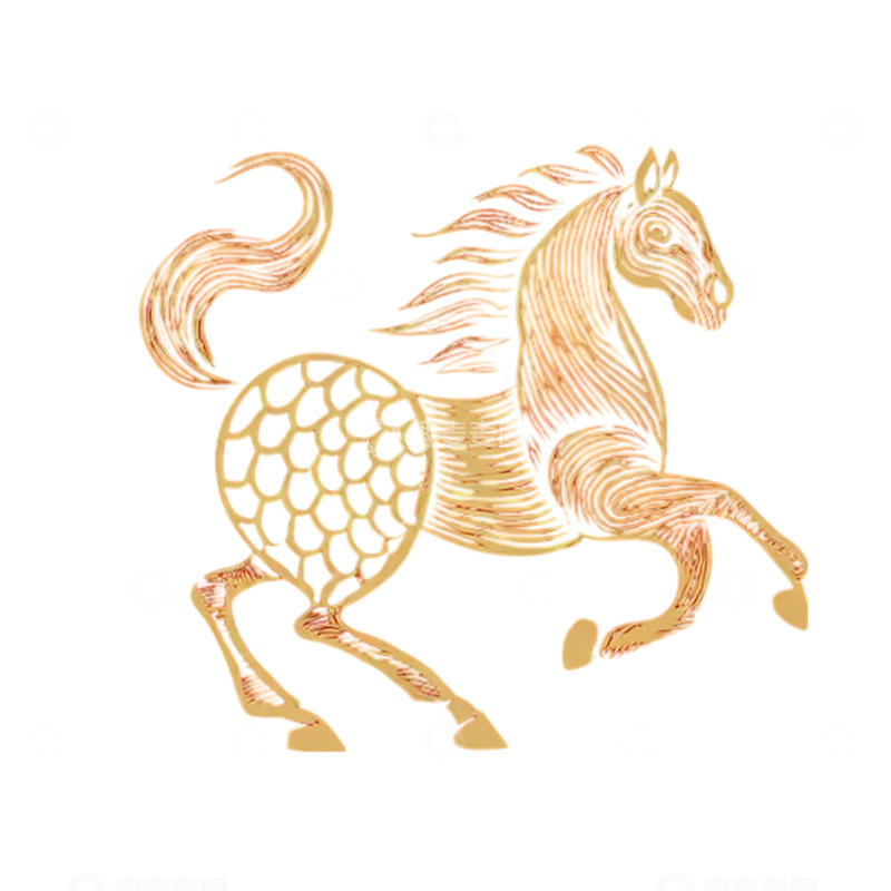 高清大图下载【趣麦麦图】梦幻奇幻马形图腾