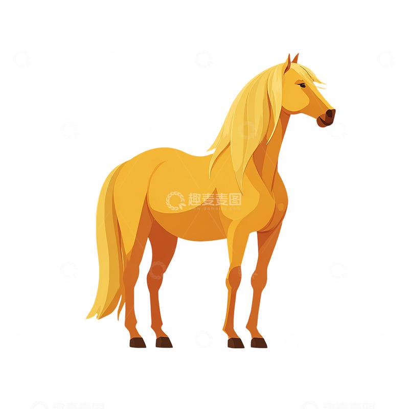 高清大图下载【趣麦麦图】绚丽阳光下的马儿风采