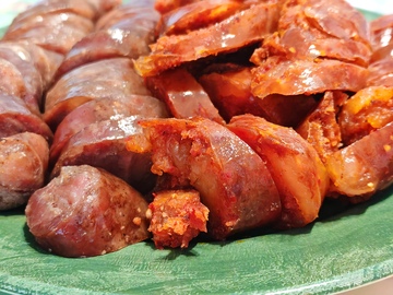 烤肉香肠美食摄影