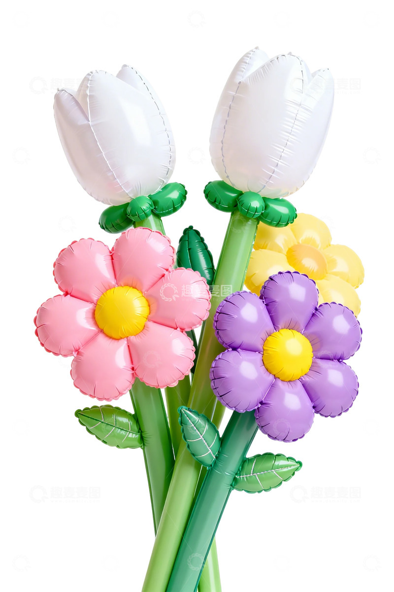 高清大图下载【趣麦麦图】气球花束彩色花朵装饰