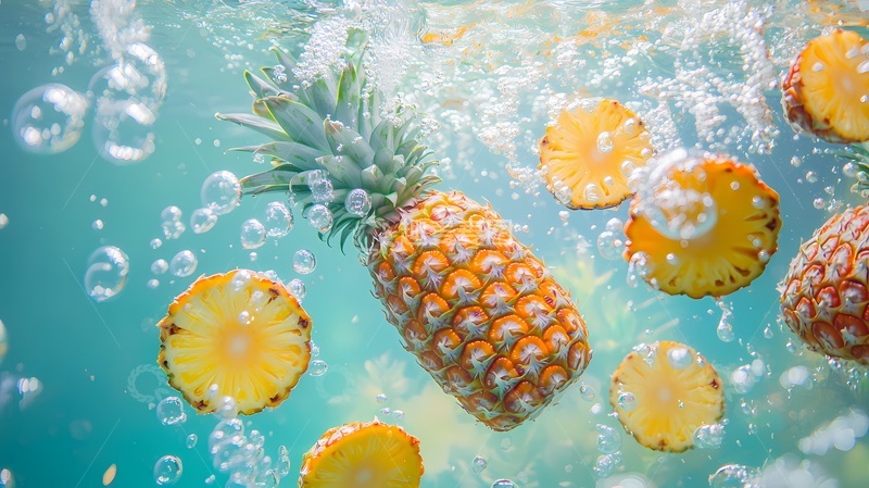 高清大图下载【趣麦麦图】水下菠萝创意摄影