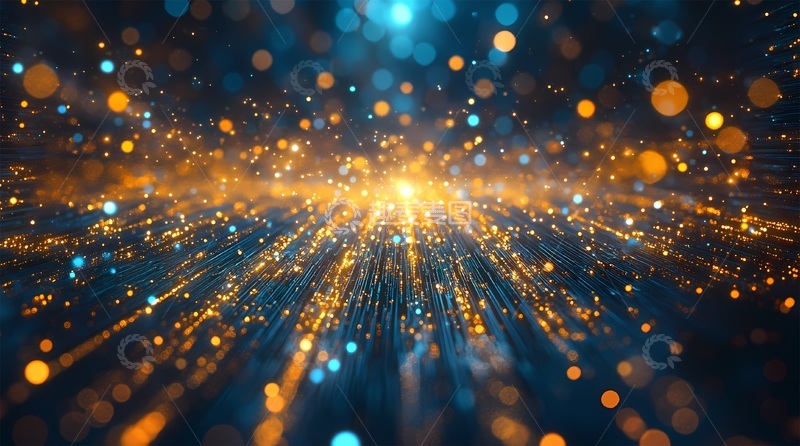 高清大图下载【趣麦麦图】科技感光效粒子背景视觉