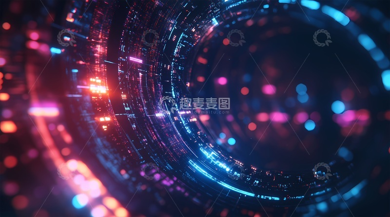 高清大图下载【趣麦麦图】科技感隧道视觉效果