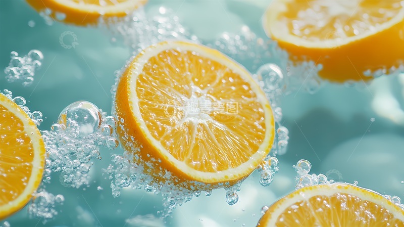 高清大图下载【趣麦麦图】清新橙子水珠摄影图片