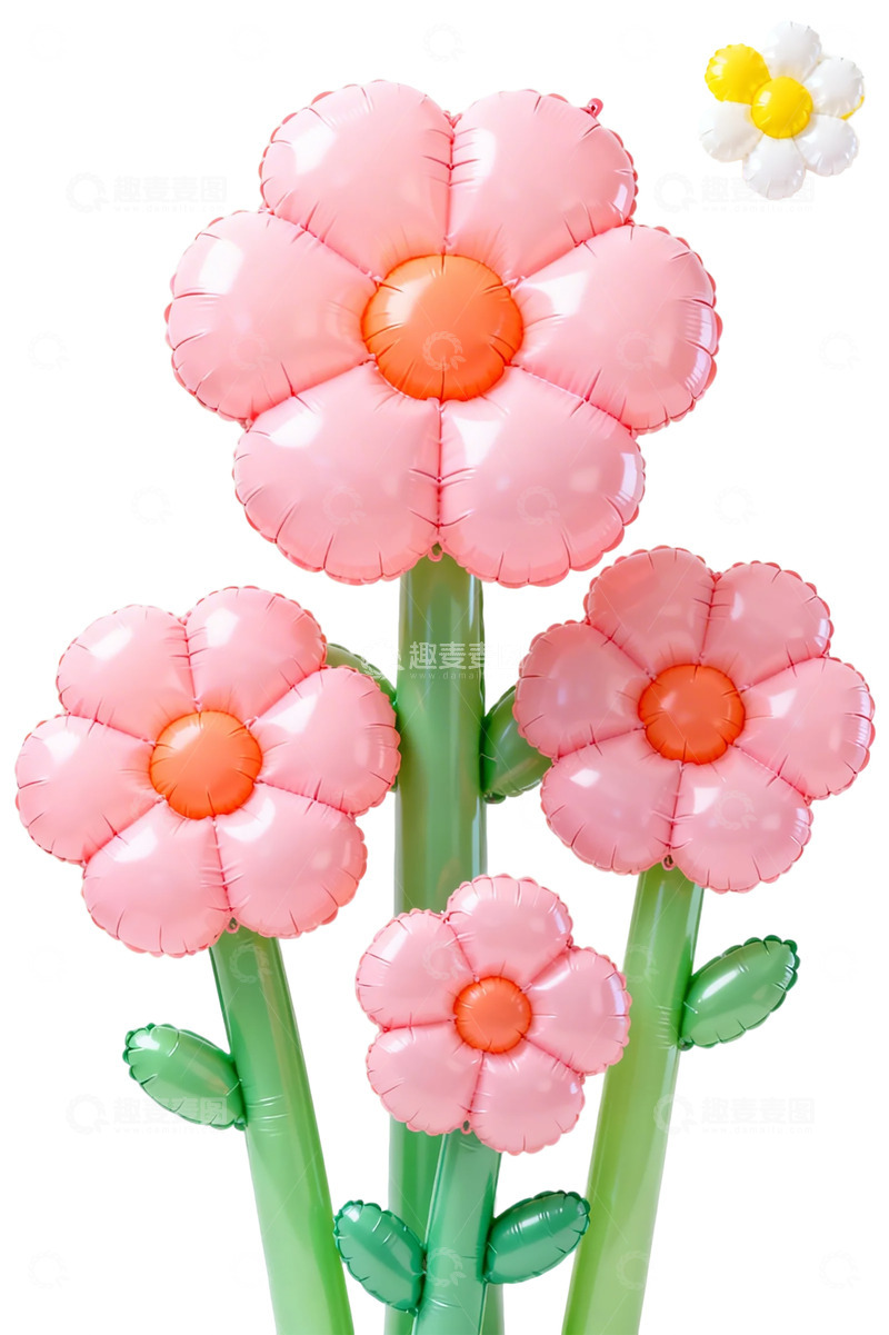 高清大图下载【趣麦麦图】粉色花朵气球装饰