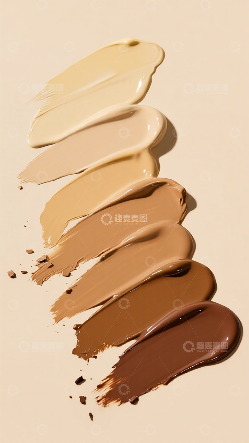 高清大图下载【趣麦麦图】彩妆粉底色板展示