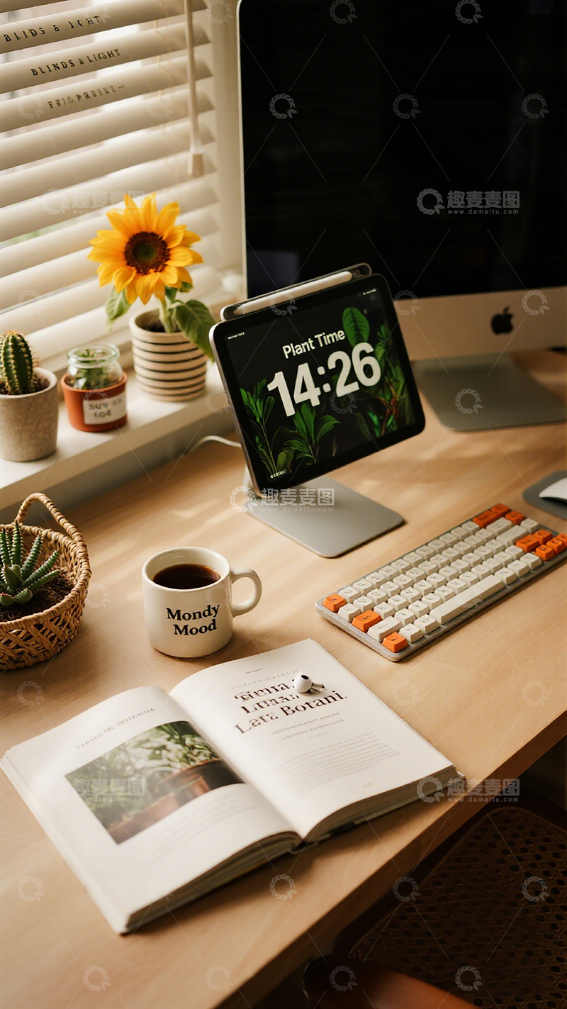 高清大图下载【趣麦麦图】温馨办公桌面布置