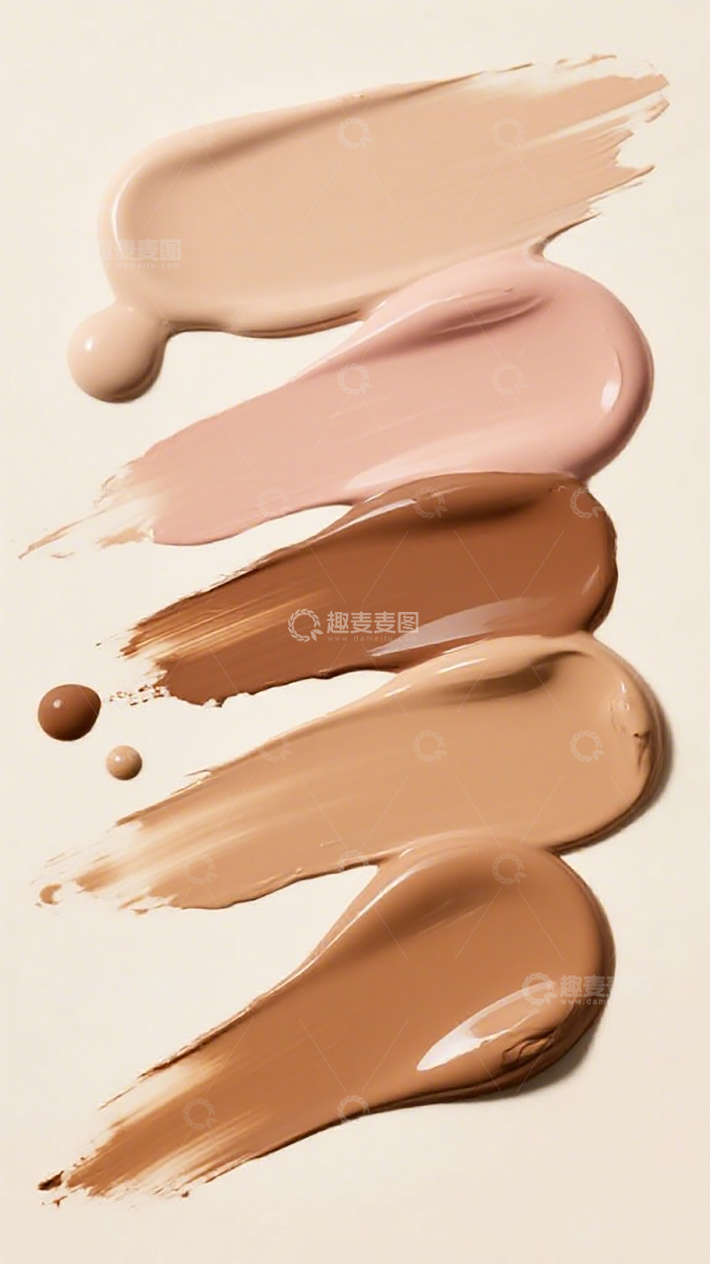高清大图下载【趣麦麦图】美妆粉底液色板展示