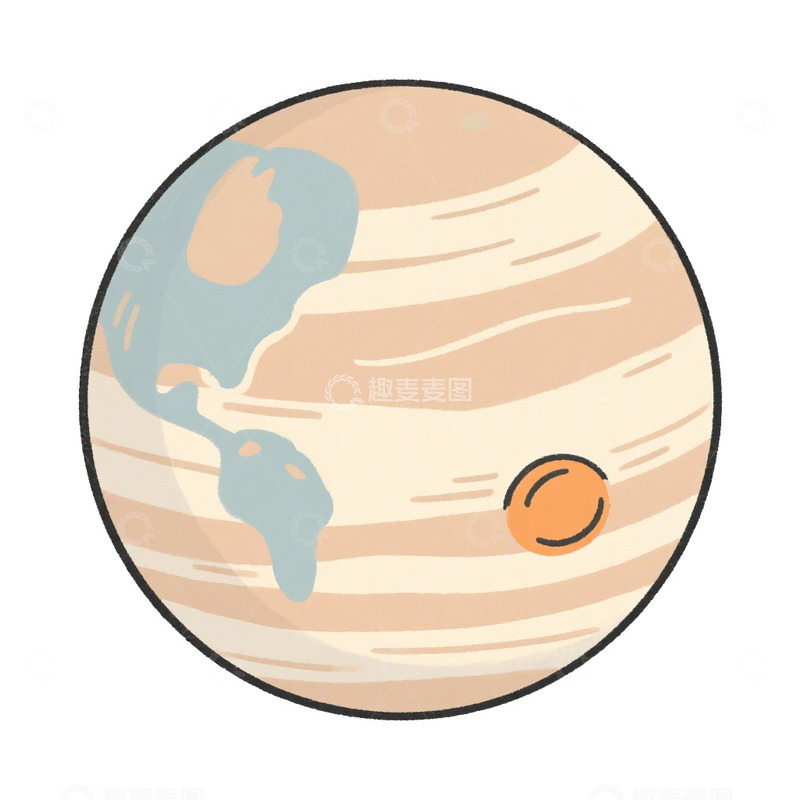 高清大图下载【趣麦麦图】行星星球水星免抠元素