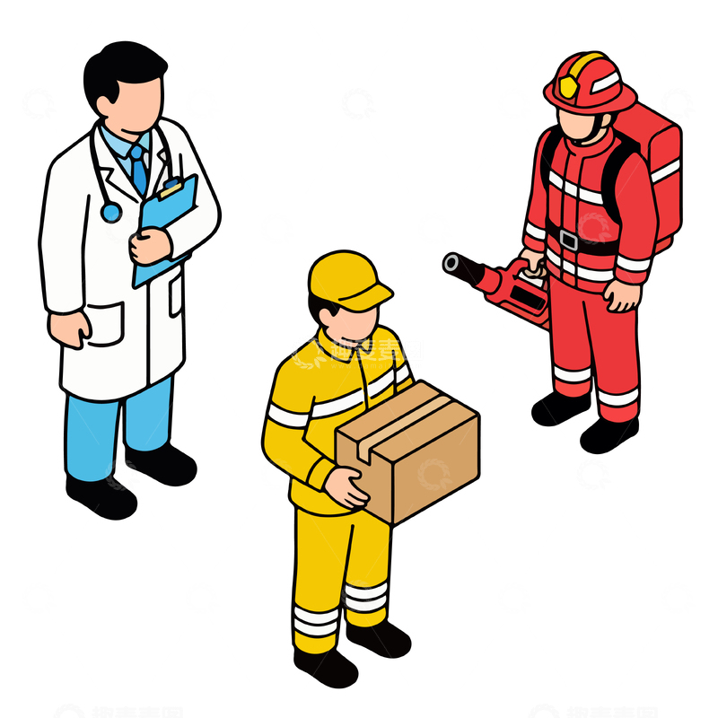 源文件下载【趣麦麦图】职业人物插画设计素材