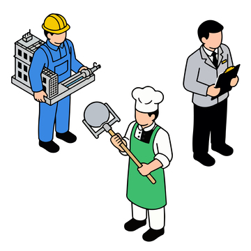 简笔画职业人物插画素材