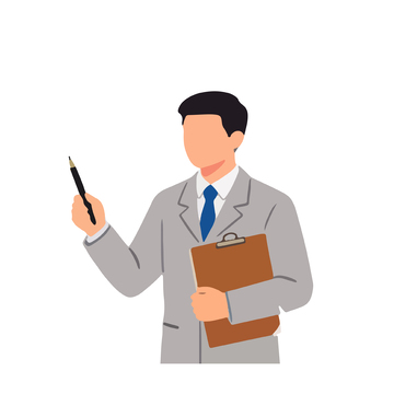 卡通医生讲解插图