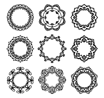 欧式复古花纹边框装饰设计元素