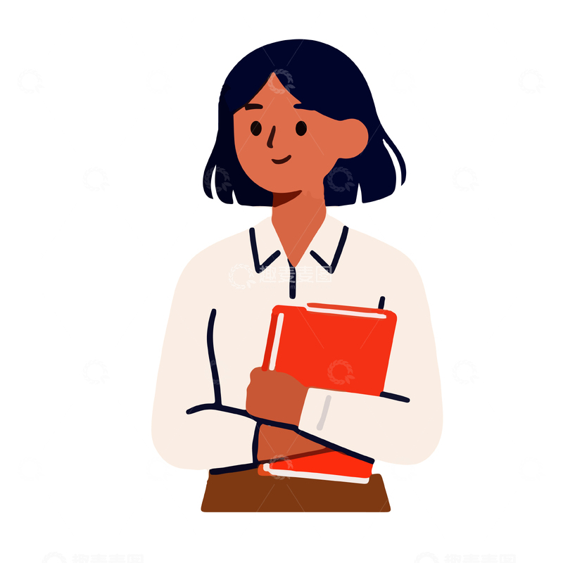 源文件下载【趣麦麦图】简约卡通职业女性插画素材