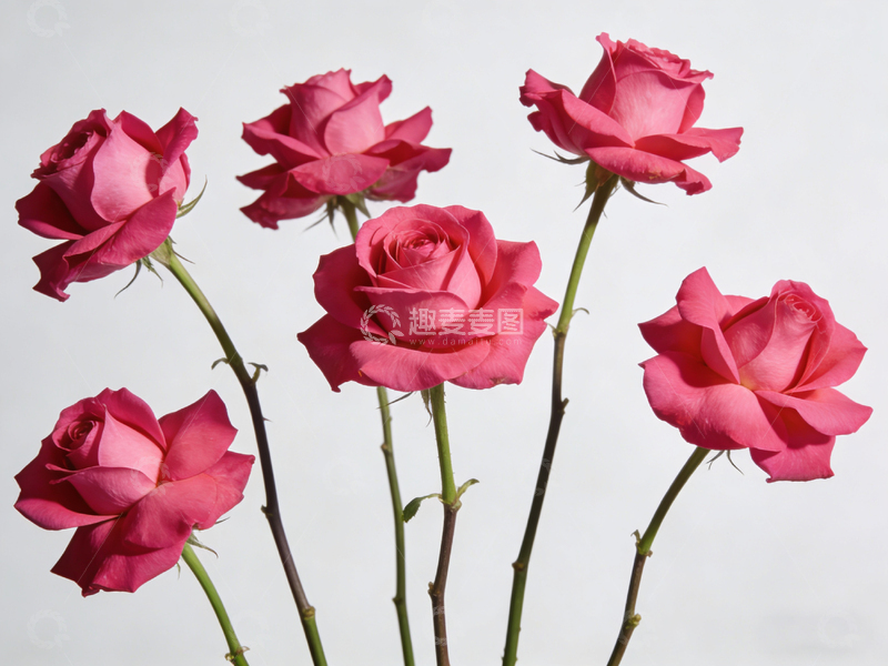 高清大图下载【趣麦麦图】粉色玫瑰特写摄影图片