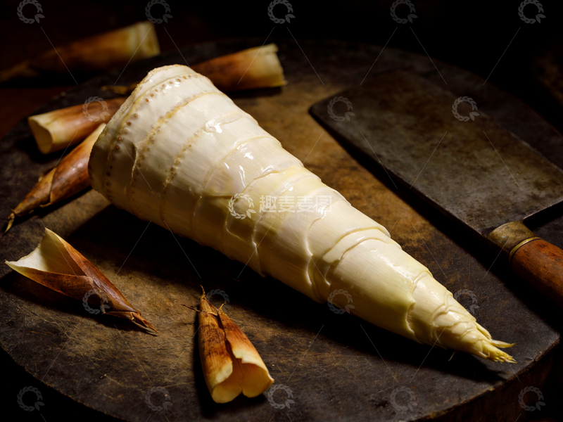 高清大图下载【趣麦麦图】新鲜竹笋食材静物摄影