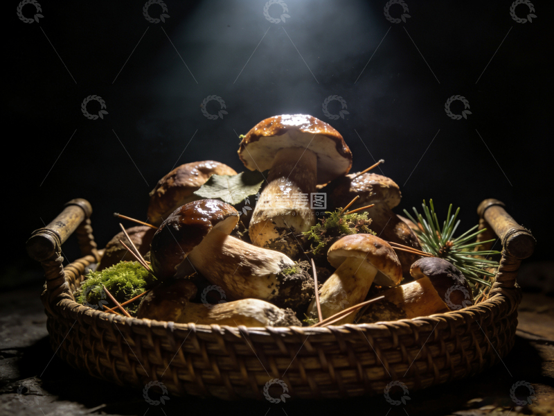 高清大图下载【趣麦麦图】暗调蘑菇静物摄影