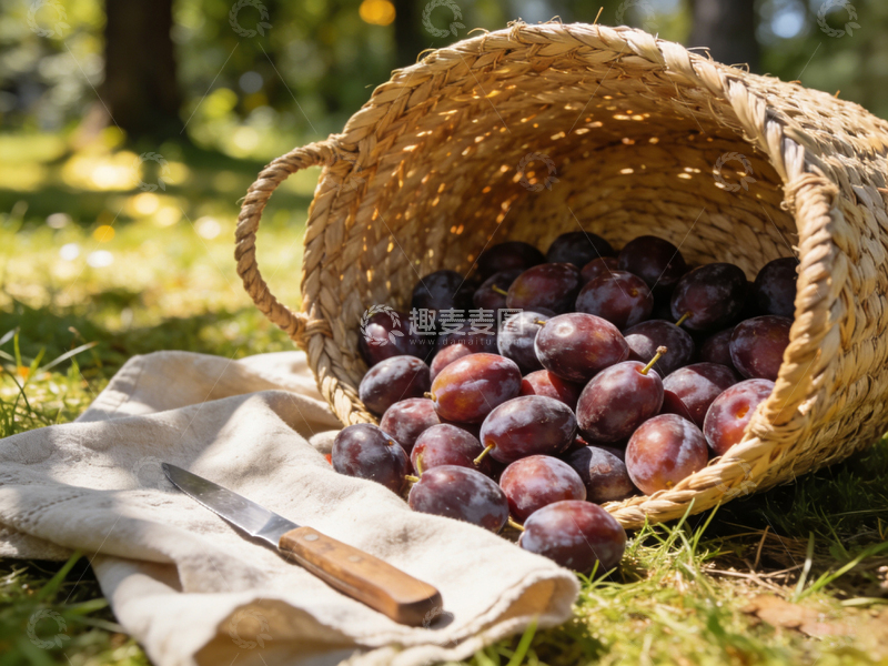 高清大图下载【趣麦麦图】田园风李子丰收场景摄影