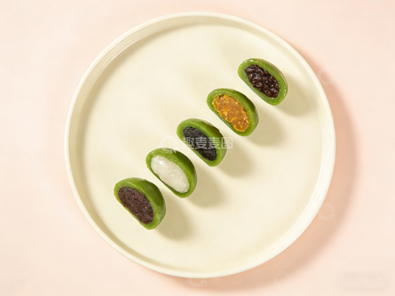 高清大图下载【趣麦麦图】清新盘装绿色糕点美食摄影