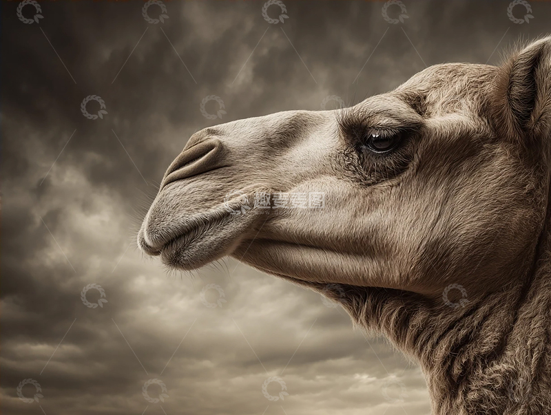 高清大图下载【趣麦麦图】沙漠中的孤独巨兽