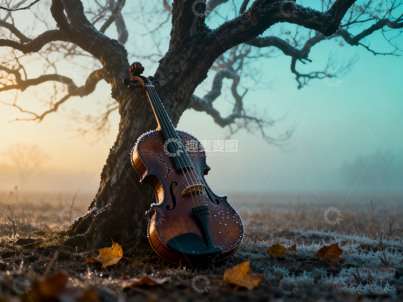 高清大图下载【趣麦麦图】静谧小提琴秋日风景摄影