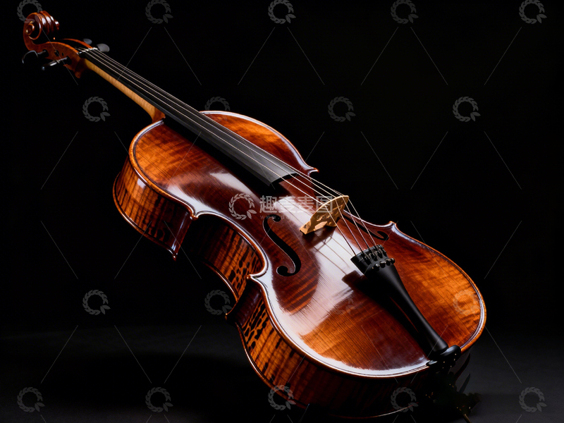 高清大图下载【趣麦麦图】优雅小提琴黑色背景摄影