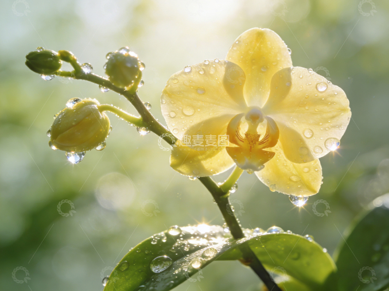 高清大图下载【趣麦麦图】阳光下的黄兰花