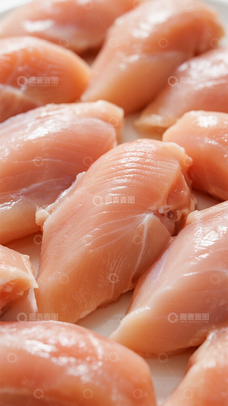 高清大图下载【趣麦麦图】生鲜鸡肉块特写摄影图片