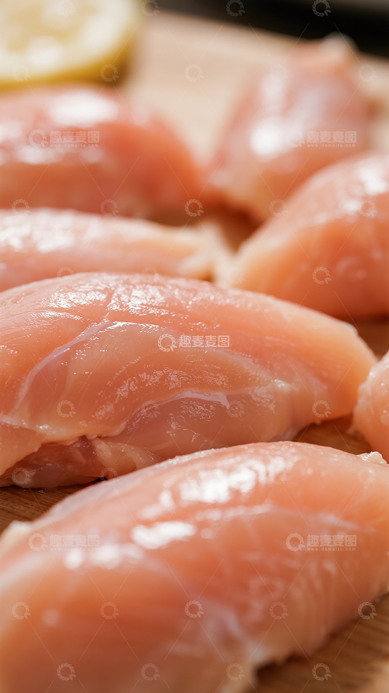 高清大图下载【趣麦麦图】生鲜鸡肉块特写美食摄影