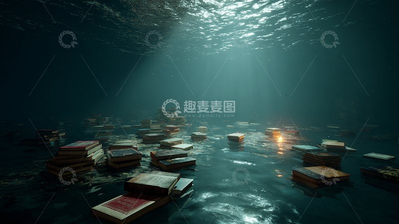 高清大图下载【趣麦麦图】海底藏书的神秘宝藏