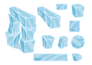 卡通冰块矢量素材集