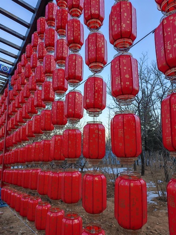 红灯笼节庆装饰布置