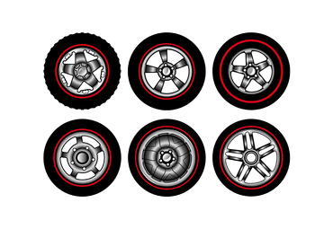 轮胎设计矢量素材展示